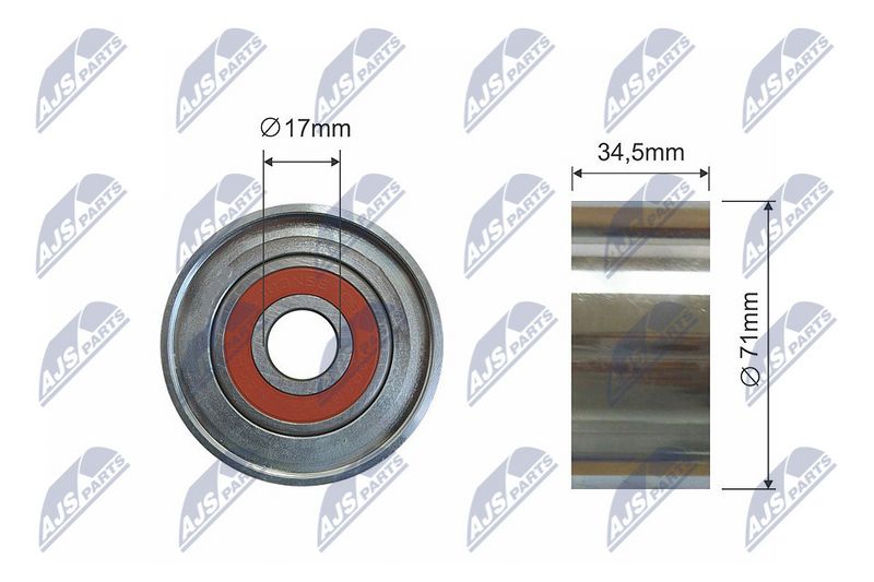 NTY RNK-MZ-012 Deflection/Guide Pulley, V-ribbed belt