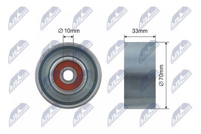 Deflection/Guide Pulley, V-ribbed belt NTY RNK-NS-022