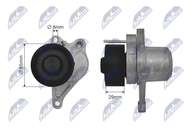 NTY RNK-NS-036 Tensioner Pulley, V-ribbed belt