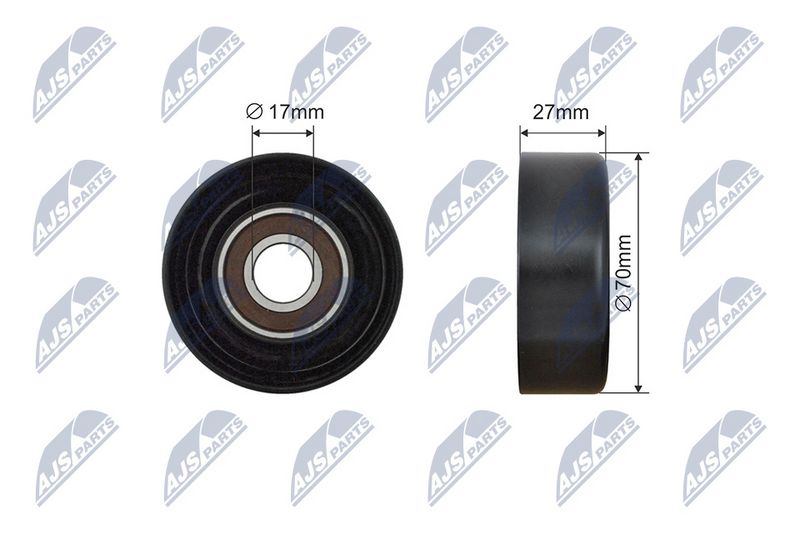 NTY RNK-NS-037 Tensioner Pulley, V-ribbed belt