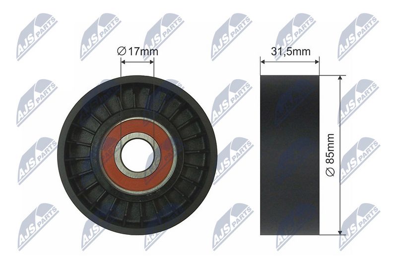 NTY RNK-NS-039 Tensioner Pulley, V-ribbed belt