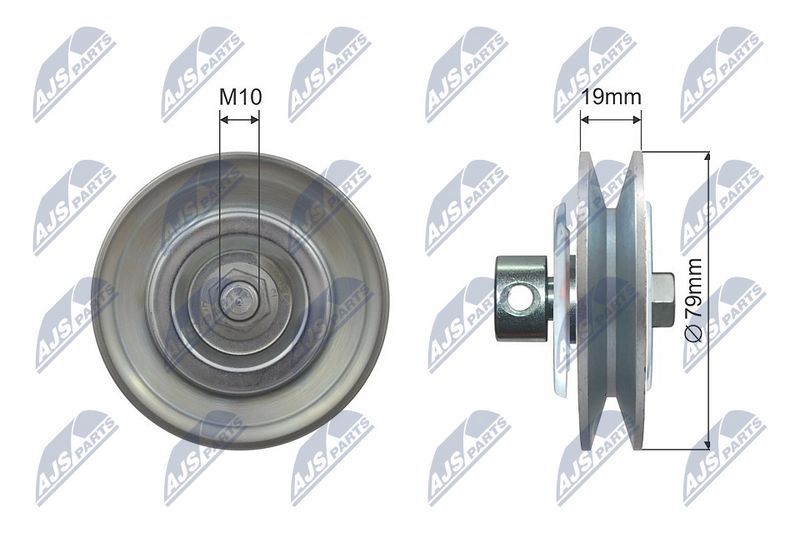 NTY RNK-NS-040 Tensioner Pulley, V-ribbed belt