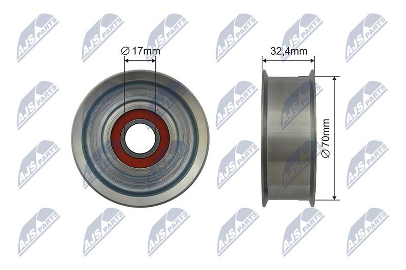 NTY RNK-NS-045 Tensioner Pulley, V-ribbed belt