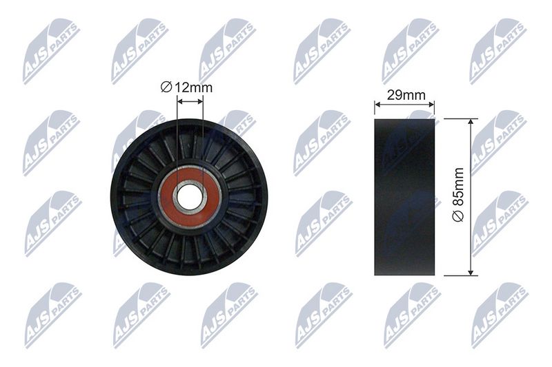 NTY RNK-NS-050 Tensioner Pulley, V-ribbed belt