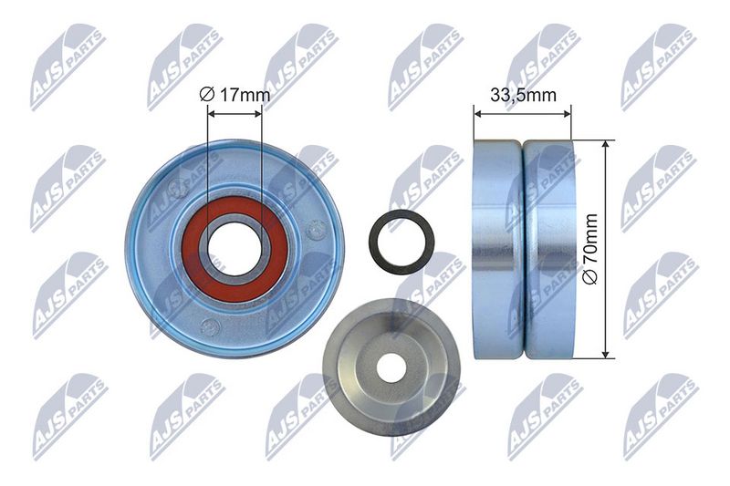 NTY RNK-NS-052 Tensioner Pulley, V-ribbed belt