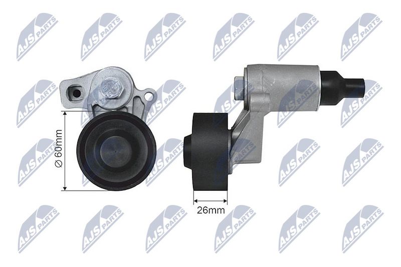 NTY RNK-PE-004 Tensioner Pulley, V-ribbed belt