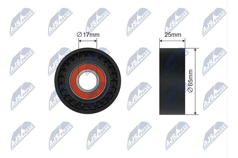 NTY RNK-PE-010 Tensioner Pulley, V-ribbed belt