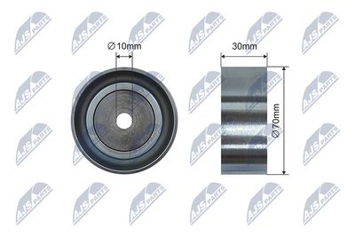 Tensioner Pulley, V-ribbed belt NTY RNK-PE-012