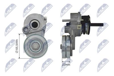 Tensioner Pulley, V-ribbed belt NTY RNK-PL-027
