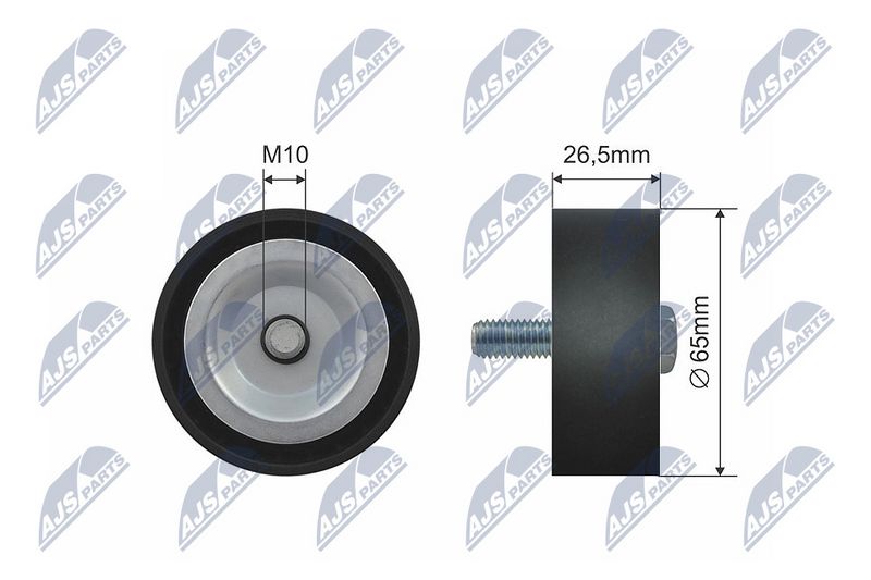 NTY RNK-PL-029 Deflection/Guide Pulley, V-ribbed belt