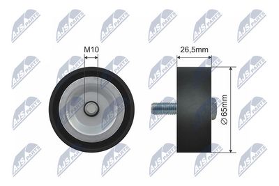 Deflection/Guide Pulley, V-ribbed belt NTY RNK-PL-029