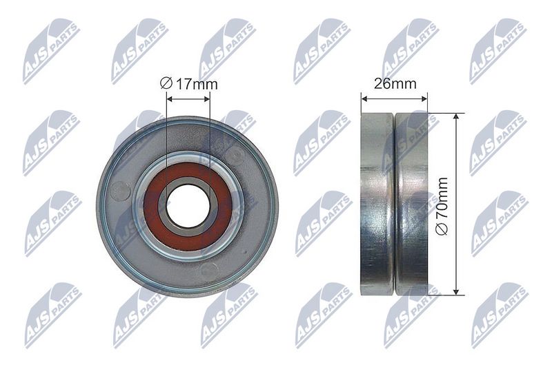 NTY RNK-PL-031 Tensioner Pulley, V-ribbed belt