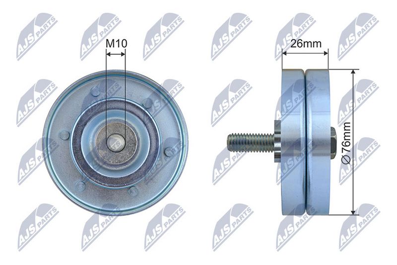 NTY RNK-PL-045 Deflection/Guide Pulley, V-ribbed belt