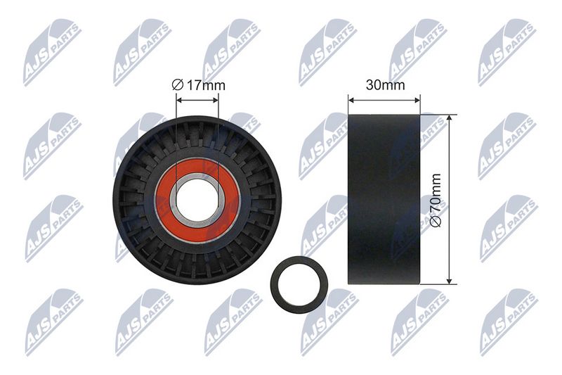 NTY RNK-PS-003 Tensioner Pulley, V-ribbed belt