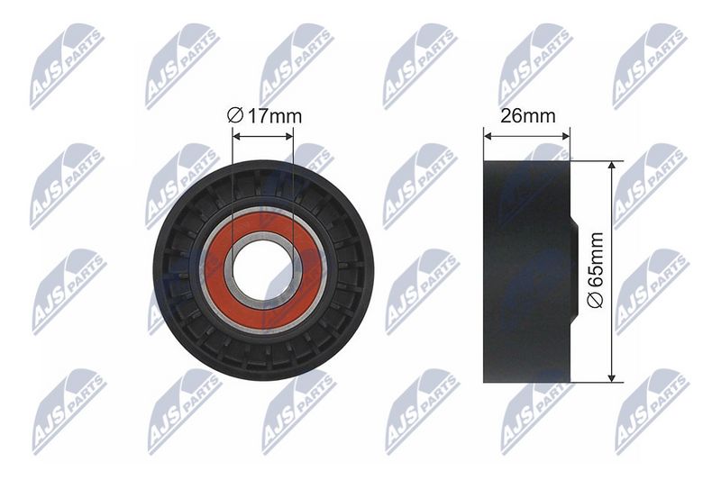 NTY RNK-RE-001 Tensioner Pulley, V-ribbed belt