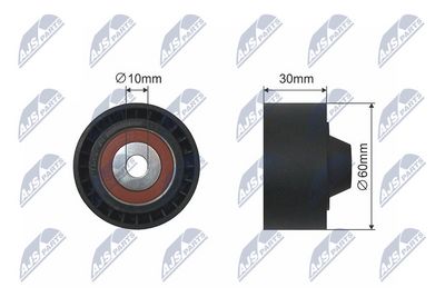 Deflection/Guide Pulley, V-ribbed belt NTY RNK-RE-005