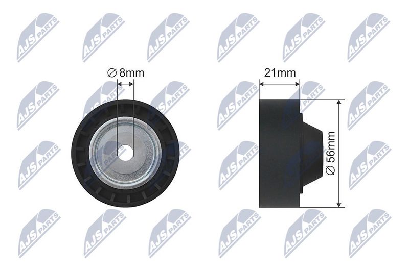 NTY RNK-RE-009 Deflection/Guide Pulley, V-ribbed belt