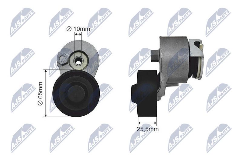NTY RNK-RE-019 Tensioner Pulley, V-ribbed belt