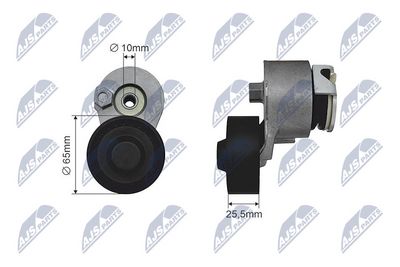 Tensioner Pulley, V-ribbed belt NTY RNK-RE-019