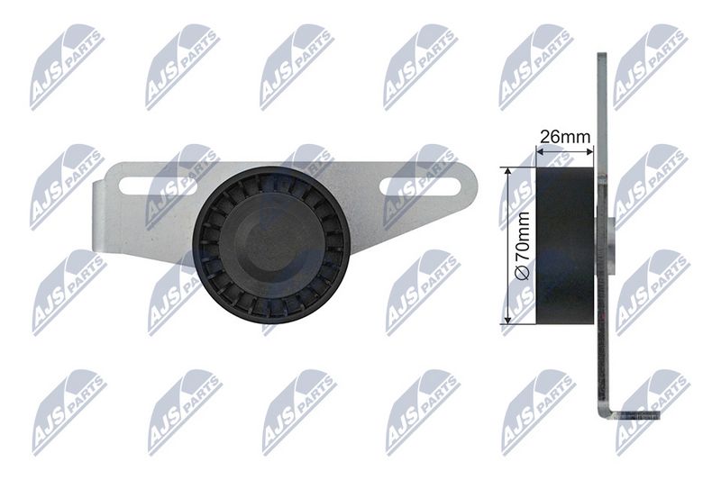 NTY RNK-RE-030 Tensioner Pulley, V-ribbed belt