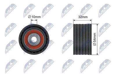 Deflection Pulley/Guide Pulley, timing belt NTY RNK-RE-044