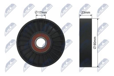 Tensioner Pulley, V-ribbed belt NTY RNK-SA-000