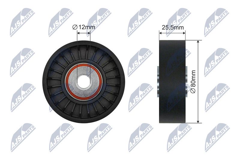 NTY RNK-SA-001 Deflection/Guide Pulley, V-ribbed belt