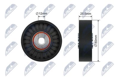 Deflection/Guide Pulley, V-ribbed belt NTY RNK-SA-001