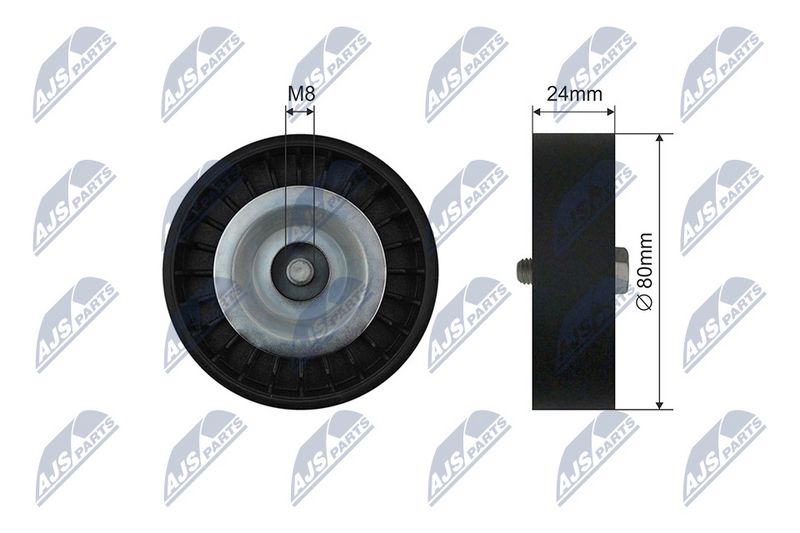 NTY RNK-SA-003 Deflection/Guide Pulley, V-ribbed belt