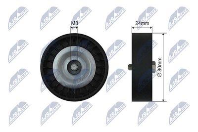 Deflection/Guide Pulley, V-ribbed belt NTY RNK-SA-003