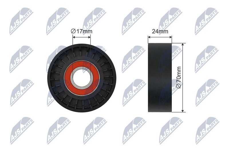 NTY RNK-SK-000 Tensioner Pulley, V-ribbed belt