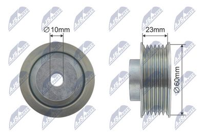 Deflection/Guide Pulley, V-ribbed belt NTY RNK-SU-008