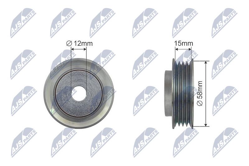 NTY RNK-SU-009 Tensioner Pulley, V-ribbed belt