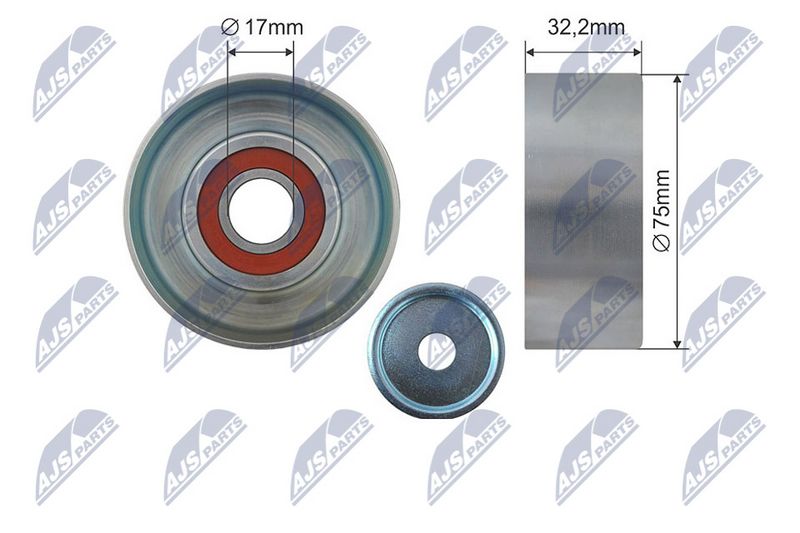 NTY RNK-TY-016 Tensioner Pulley, V-ribbed belt