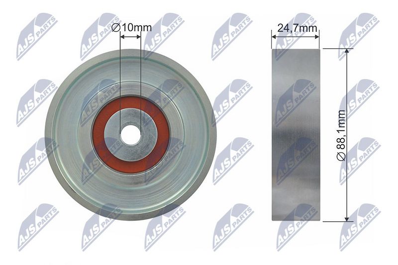 NTY RNK-TY-031 Deflection/Guide Pulley, V-ribbed belt