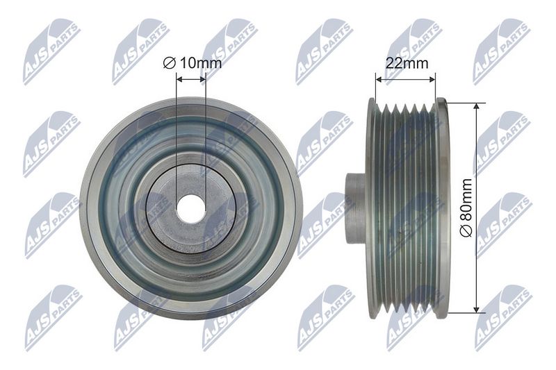 NTY RNK-TY-033 Deflection/Guide Pulley, V-ribbed belt