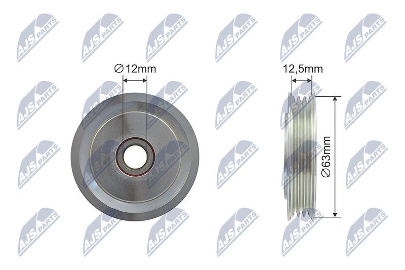 NTY RNK-TY-034 Deflection/Guide Pulley, V-ribbed belt