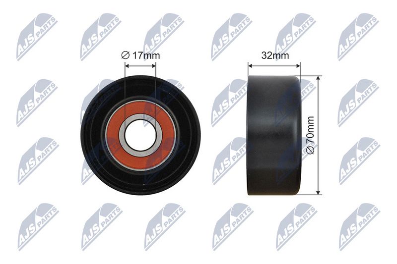 NTY RNK-TY-035 Deflection/Guide Pulley, V-ribbed belt