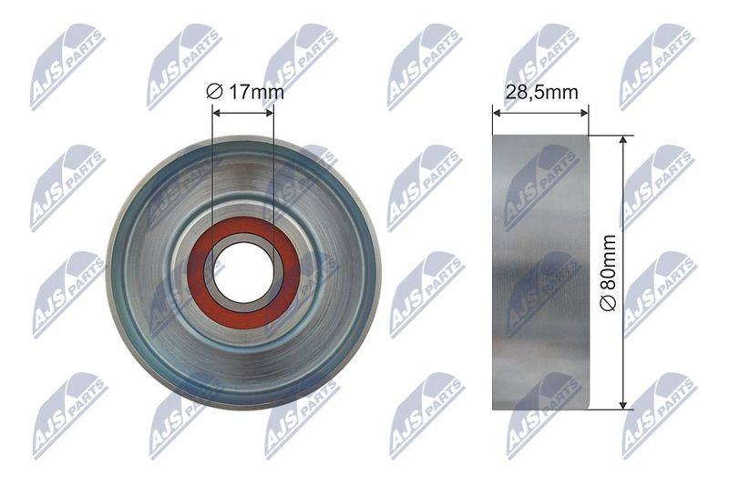 NTY RNK-VV-001 Deflection/Guide Pulley, V-ribbed belt