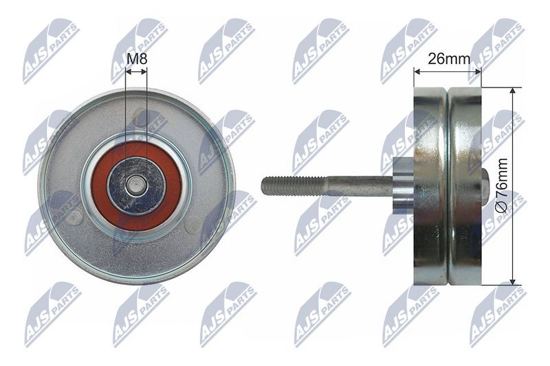 NTY RNK-VV-012 Tensioner Pulley, V-ribbed belt