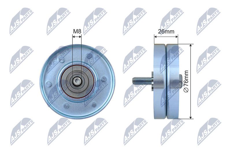 NTY RNK-VV-013 Deflection/Guide Pulley, V-ribbed belt