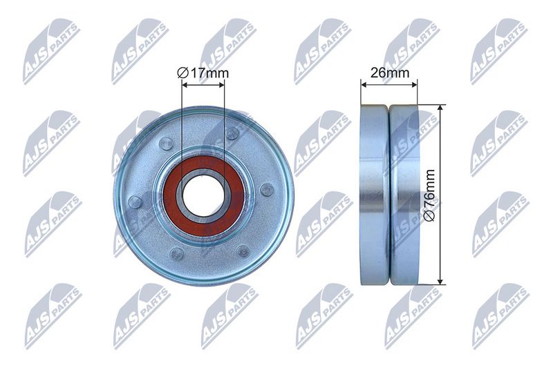 NTY RNK-VV-015 Tensioner Pulley, V-ribbed belt