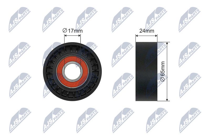 NTY RNK-VV-019 Tensioner Pulley, V-ribbed belt