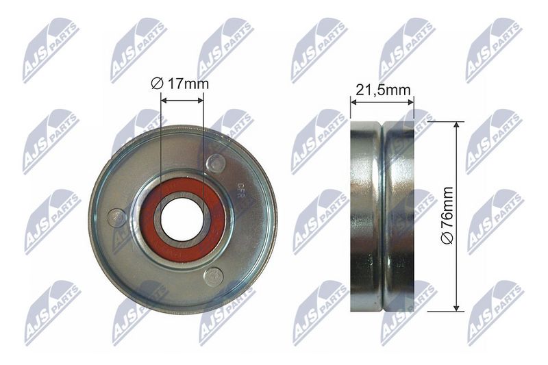 NTY RNK-VW-010 Tensioner Pulley, V-ribbed belt