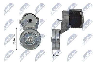 Tensioner Pulley, V-ribbed belt NTY RNK-VW-024