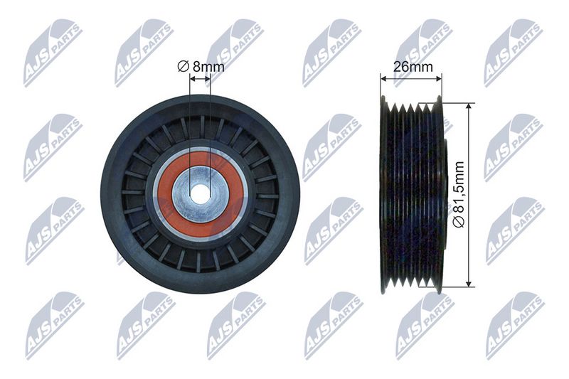 NTY RNK-VW-029 Tensioner Pulley, V-ribbed belt
