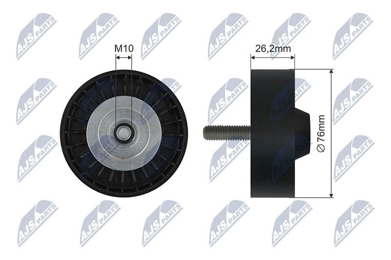 NTY RNK-VW-032 Tensioner Pulley, V-ribbed belt