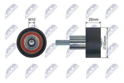 Deflection Pulley/Guide Pulley, timing belt NTY RNK-VW-040