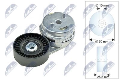 Deflection Pulley/Guide Pulley, V-belt NTY RRK-CH-001