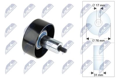 Tensioner Pulley, V-ribbed belt NTY RRK-CH-002